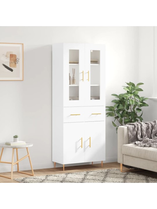 Skříň highboard bílá 69,5 x 34 x 180 cm kompozitní dřevo