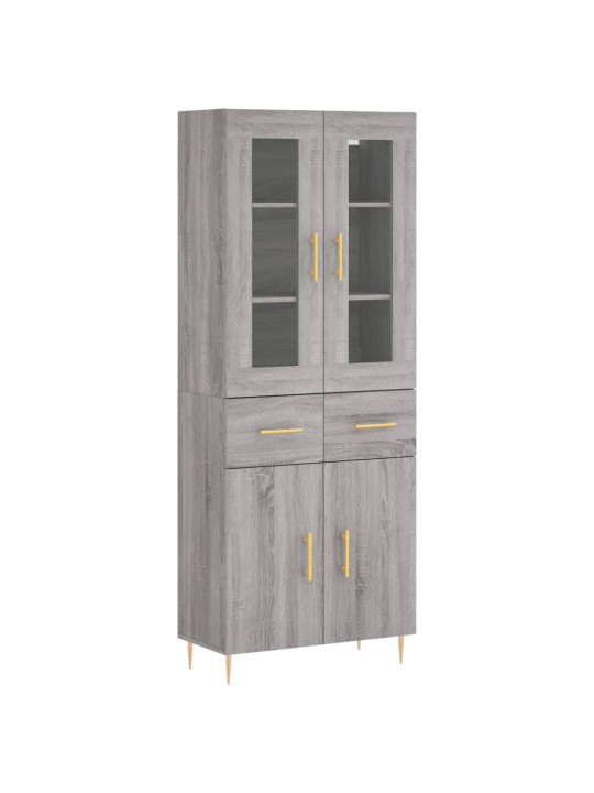 Skříň highboard šedá sonoma 69,5 x 34 x 180 cm kompozitní dřevo