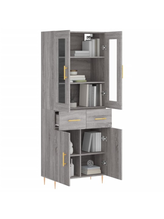Skříň highboard šedá sonoma 69,5 x 34 x 180 cm kompozitní dřevo