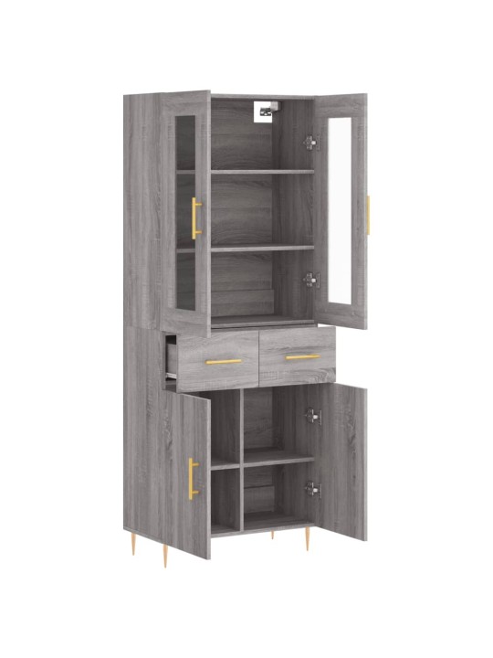 Skříň highboard šedá sonoma 69,5 x 34 x 180 cm kompozitní dřevo