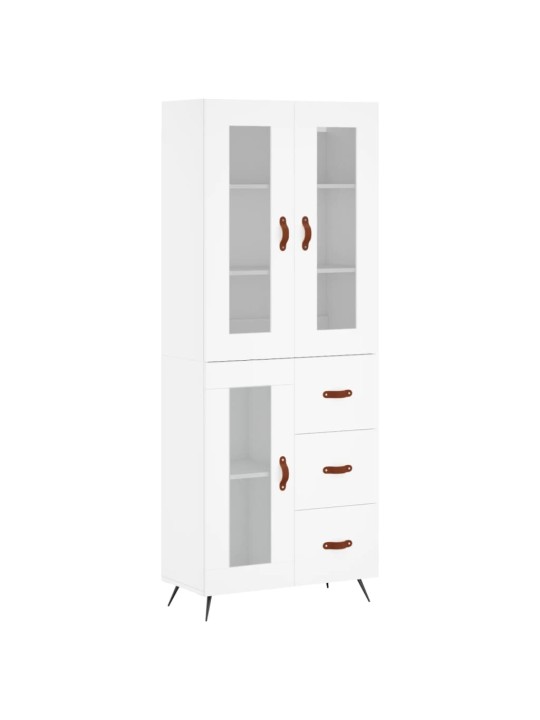 Skříň highboard bílá 69,5 x 34 x 180 cm kompozitní dřevo