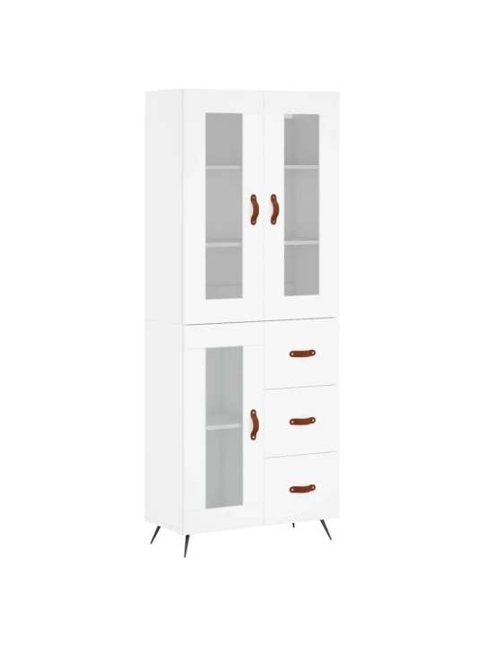 Skříň highboard bílá 69,5 x 34 x 180 cm kompozitní dřevo