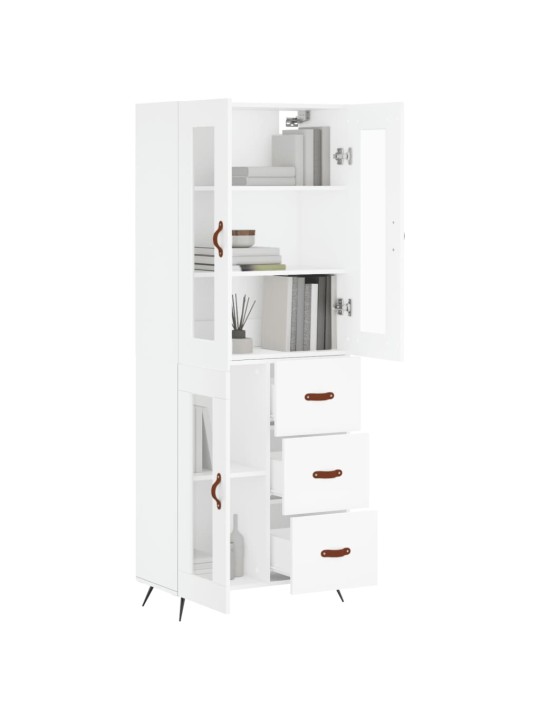 Skříň highboard bílá 69,5 x 34 x 180 cm kompozitní dřevo