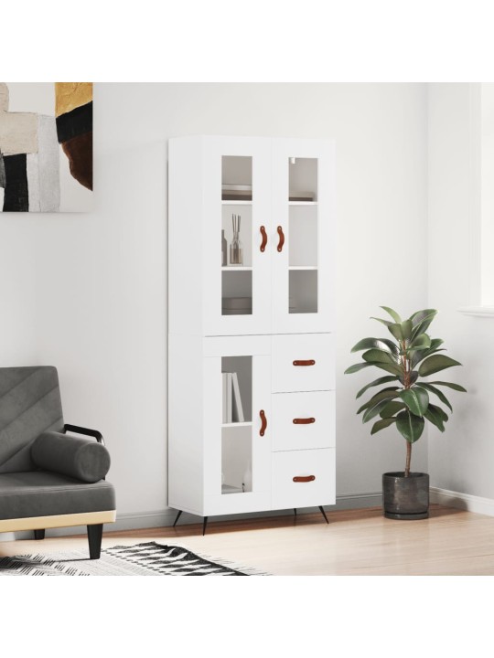Skříň highboard bílá 69,5 x 34 x 180 cm kompozitní dřevo