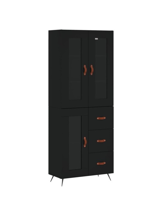 Skříň highboard černá 69,5 x 34 x 180 cm kompozitní dřevo