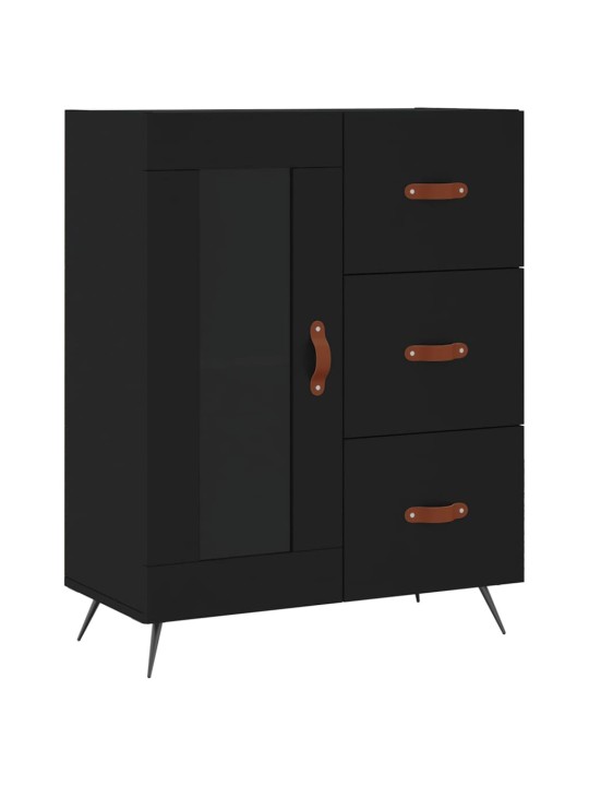 Skříň highboard černá 69,5 x 34 x 180 cm kompozitní dřevo
