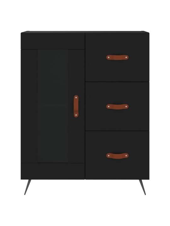Skříň highboard černá 69,5 x 34 x 180 cm kompozitní dřevo