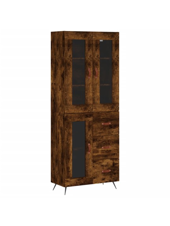 Skříň highboard kouřový dub 69,5 x 34 x 180 cm kompozitní dřevo