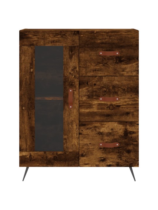 Skříň highboard kouřový dub 69,5 x 34 x 180 cm kompozitní dřevo