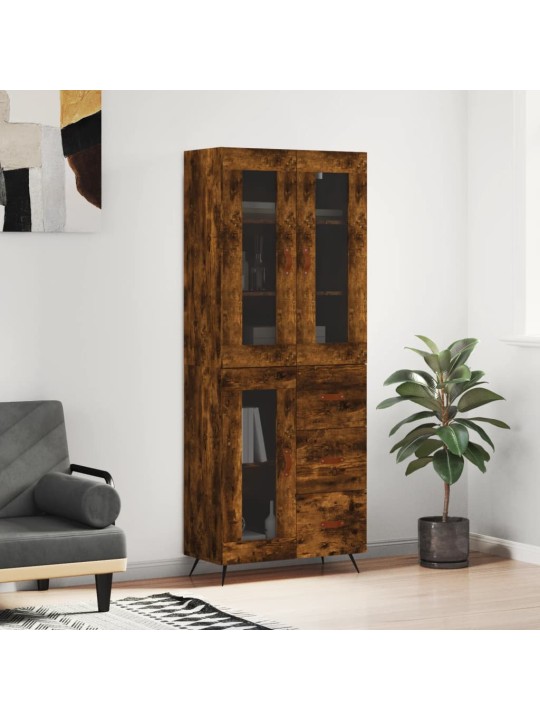 Skříň highboard kouřový dub 69,5 x 34 x 180 cm kompozitní dřevo