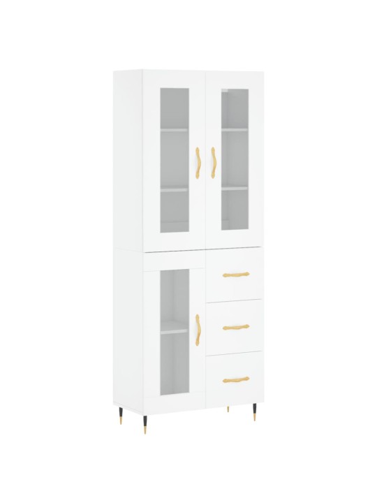 Skříň highboard bílá 69,5 x 34 x 180 cm kompozitní dřevo