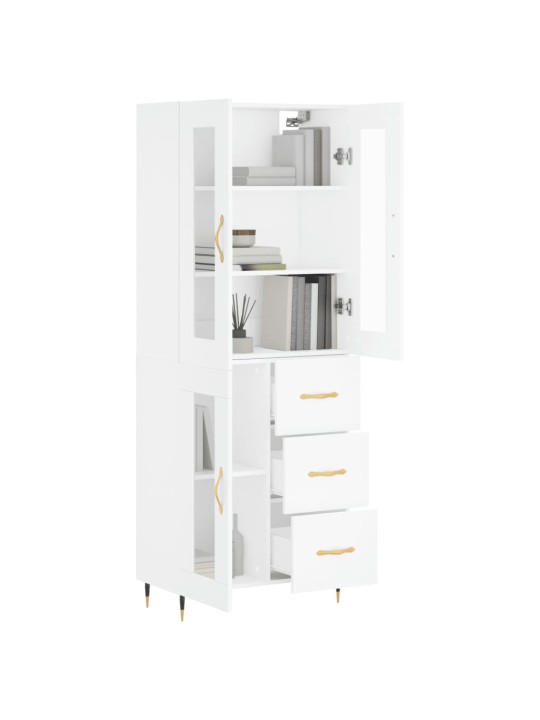 Skříň highboard bílá 69,5 x 34 x 180 cm kompozitní dřevo