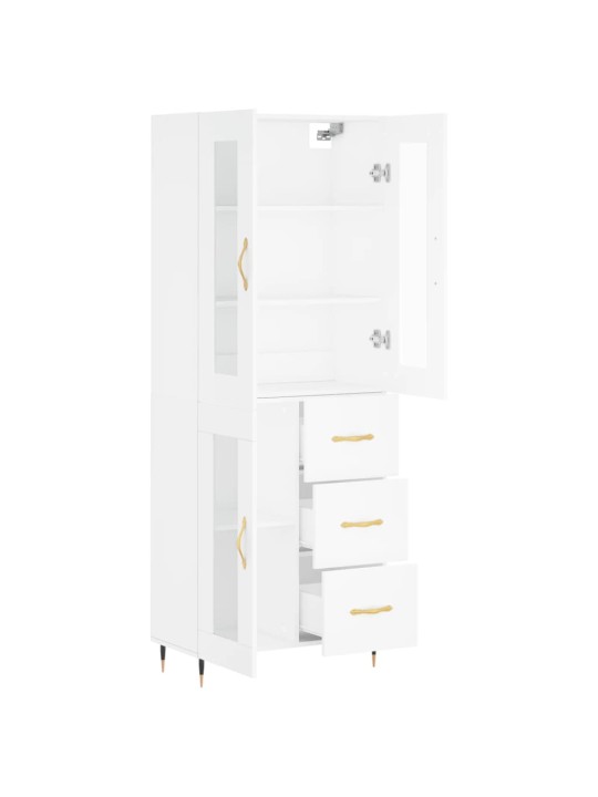 Skříň highboard bílá 69,5 x 34 x 180 cm kompozitní dřevo