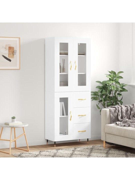 Skříň highboard bílá 69,5 x 34 x 180 cm kompozitní dřevo