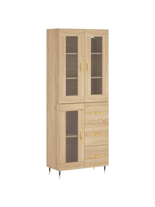 Skříň highboard dub sonoma 69,5 x 34 x 180 cm kompozitní dřevo