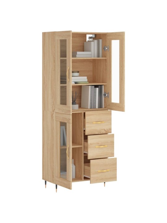 Skříň highboard dub sonoma 69,5 x 34 x 180 cm kompozitní dřevo