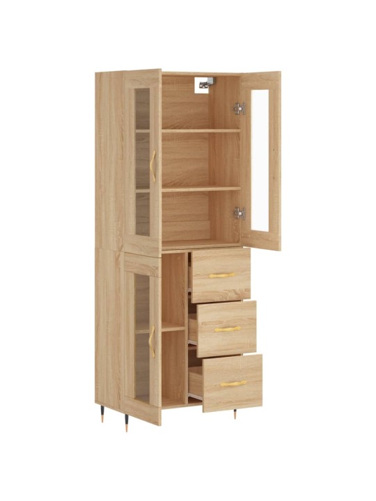 Skříň highboard dub sonoma 69,5 x 34 x 180 cm kompozitní dřevo