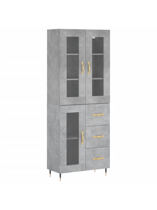 Skříň highboard betonově šedá 69,5x34x180 cm kompozitní dřevo
