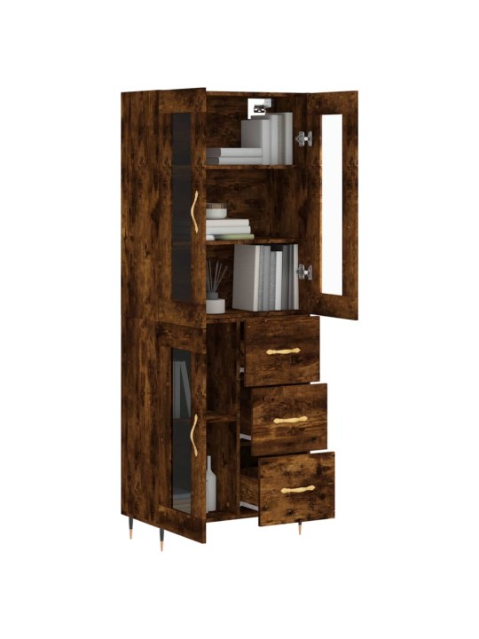 Skříň highboard kouřový dub 69,5 x 34 x 180 cm kompozitní dřevo