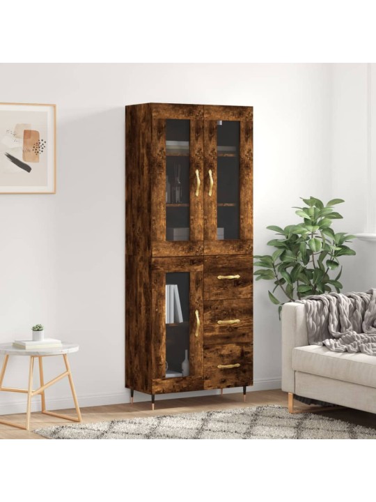 Skříň highboard kouřový dub 69,5 x 34 x 180 cm kompozitní dřevo