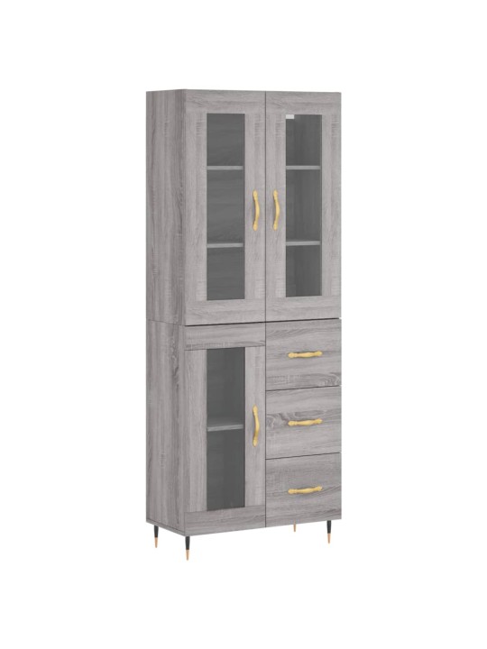Skříň highboard šedá sonoma 69,5 x 34 x 180 cm kompozitní dřevo