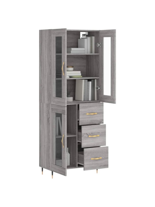 Skříň highboard šedá sonoma 69,5 x 34 x 180 cm kompozitní dřevo