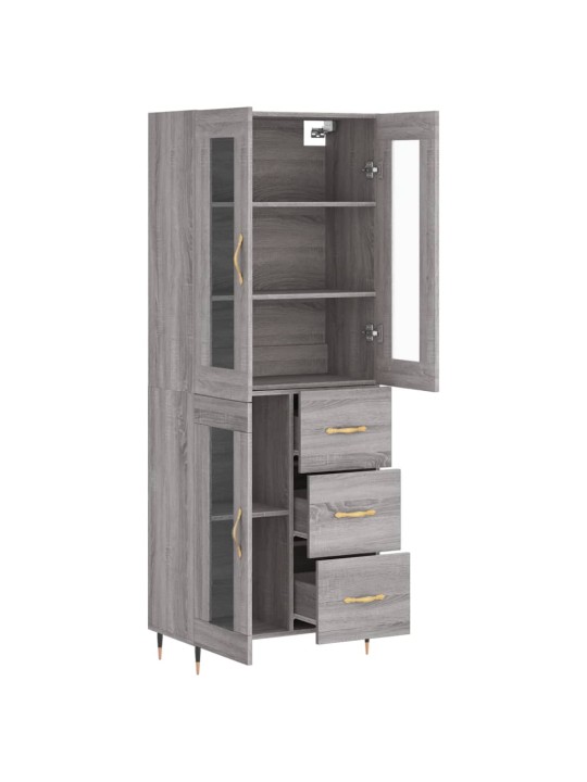 Skříň highboard šedá sonoma 69,5 x 34 x 180 cm kompozitní dřevo
