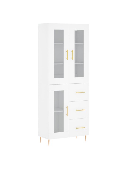 Skříň highboard bílá 69,5 x 34 x 180 cm kompozitní dřevo