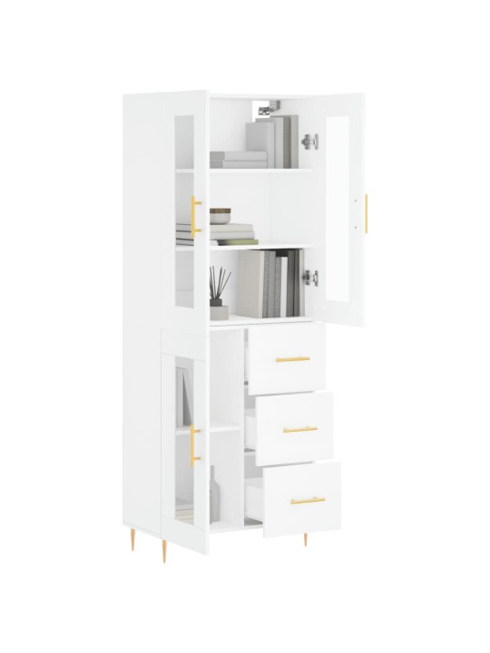 Skříň highboard bílá 69,5 x 34 x 180 cm kompozitní dřevo