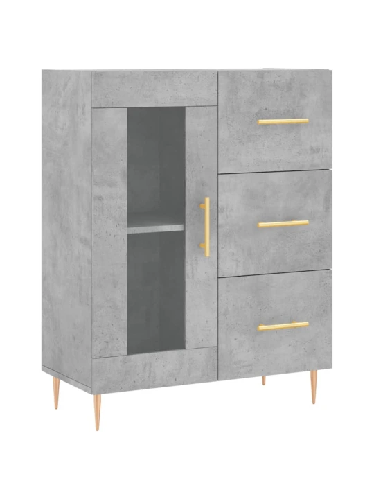 Skříň highboard betonově šedá 69,5x34x180 cm kompozitní dřevo