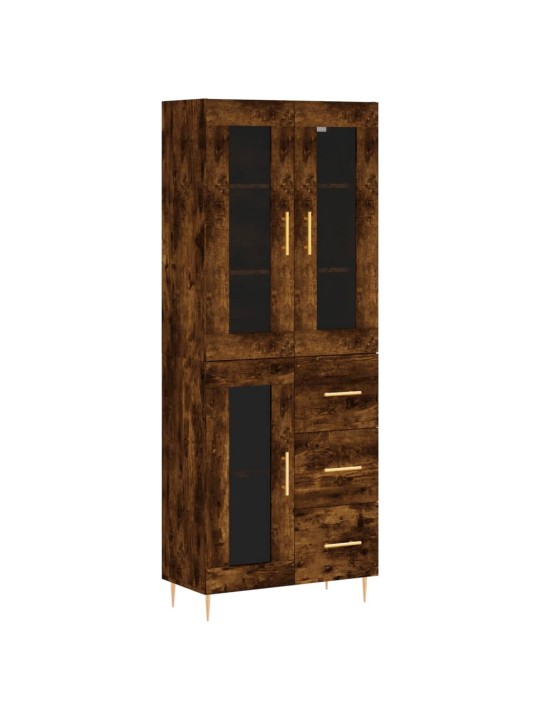 Skříň highboard kouřový dub 69,5 x 34 x 180 cm kompozitní dřevo