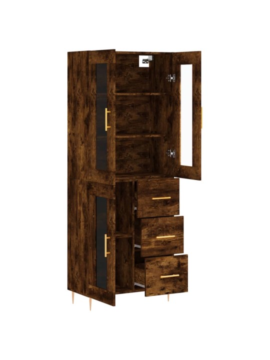Skříň highboard kouřový dub 69,5 x 34 x 180 cm kompozitní dřevo