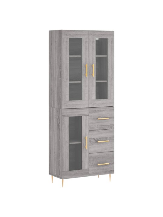 Skříň highboard šedá sonoma 69,5 x 34 x 180 cm kompozitní dřevo