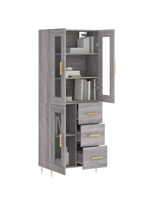 Skříň highboard šedá sonoma 69,5 x 34 x 180 cm kompozitní dřevo