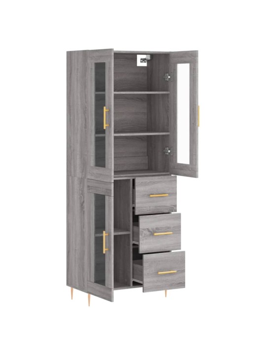 Skříň highboard šedá sonoma 69,5 x 34 x 180 cm kompozitní dřevo
