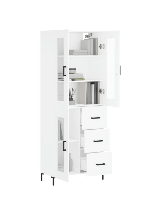 Skříň highboard bílá 69,5 x 34 x 180 cm kompozitní dřevo