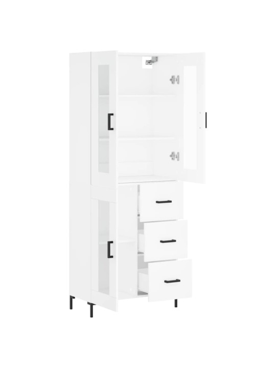 Skříň highboard bílá 69,5 x 34 x 180 cm kompozitní dřevo