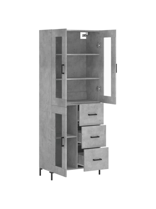 Skříň highboard betonově šedá 69,5x34x180 cm kompozitní dřevo
