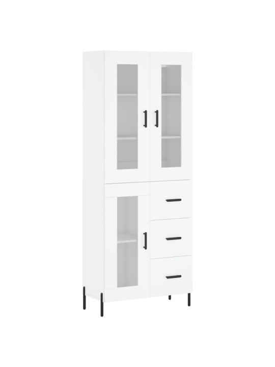 Skříň highboard bílá 69,5 x 34 x 180 cm kompozitní dřevo