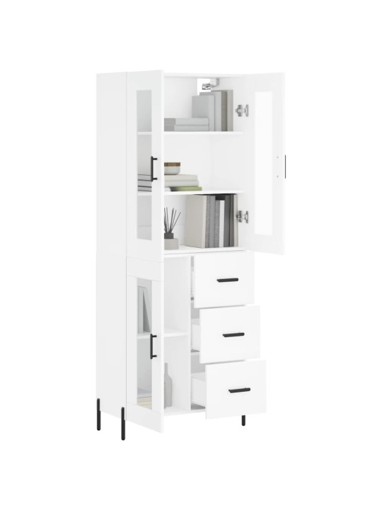 Skříň highboard bílá 69,5 x 34 x 180 cm kompozitní dřevo