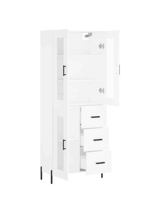 Skříň highboard bílá 69,5 x 34 x 180 cm kompozitní dřevo