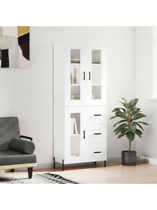 Skříň highboard bílá 69,5 x 34 x 180 cm kompozitní dřevo