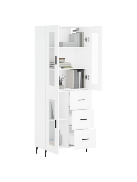 Skříň highboard bílá 69,5 x 34 x 180 cm kompozitní dřevo