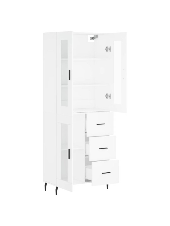 Skříň highboard bílá 69,5 x 34 x 180 cm kompozitní dřevo