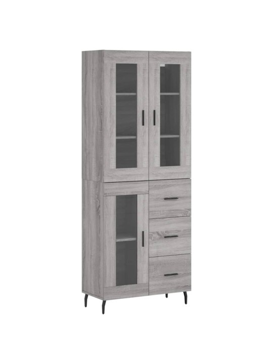 Skříň highboard šedá sonoma 69,5 x 34 x 180 cm kompozitní dřevo