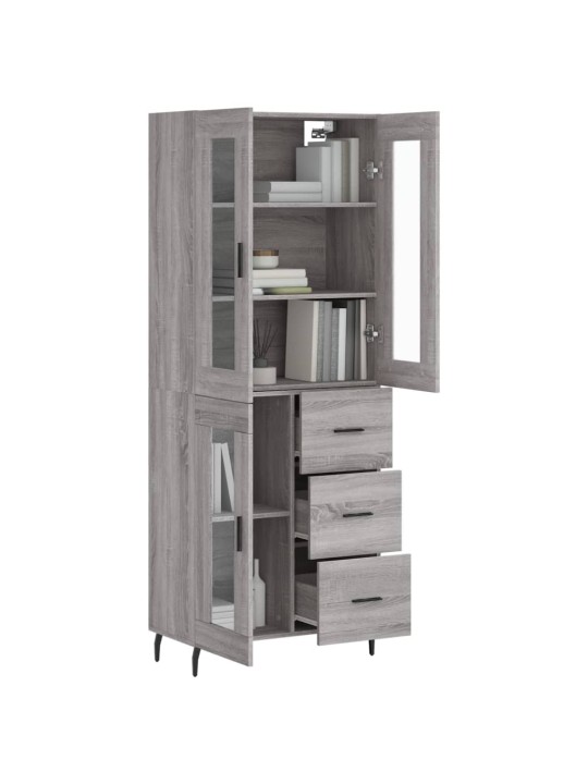 Skříň highboard šedá sonoma 69,5 x 34 x 180 cm kompozitní dřevo