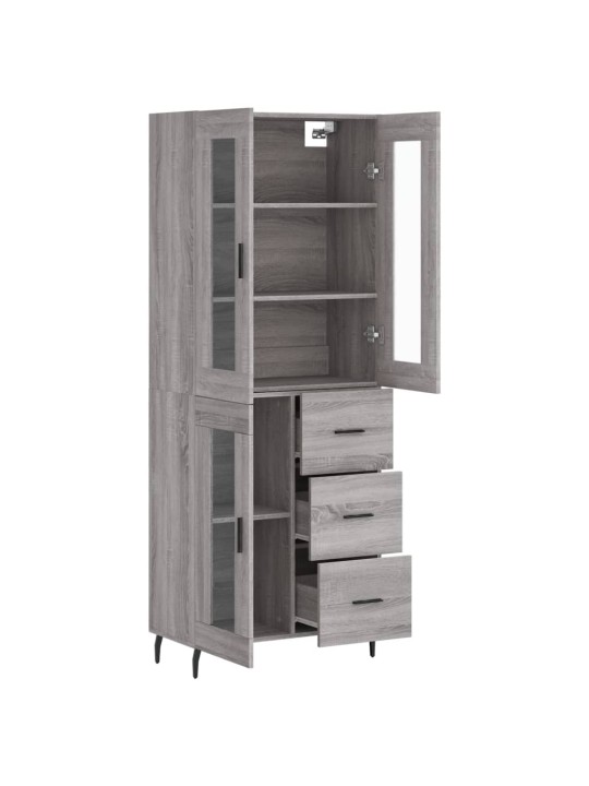 Skříň highboard šedá sonoma 69,5 x 34 x 180 cm kompozitní dřevo