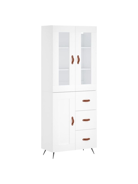 Skříň highboard bílá 69,5 x 34 x 180 cm kompozitní dřevo