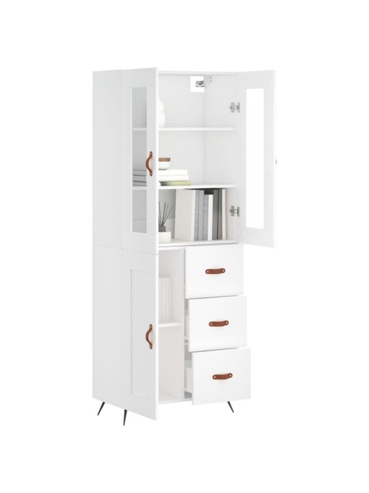 Skříň highboard bílá 69,5 x 34 x 180 cm kompozitní dřevo