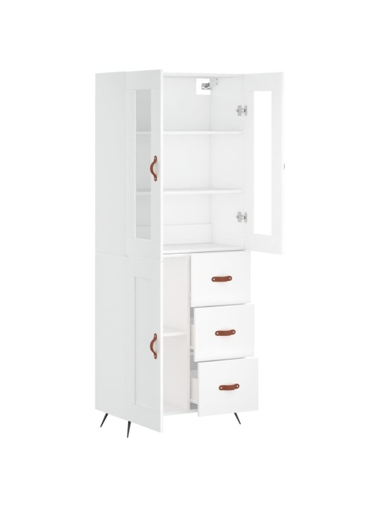 Skříň highboard bílá 69,5 x 34 x 180 cm kompozitní dřevo